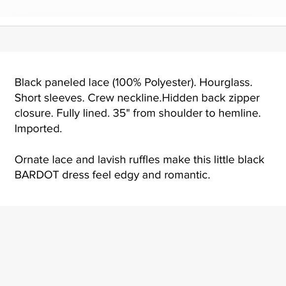 Bardot dress, retail $189 - Picture 5 of 5